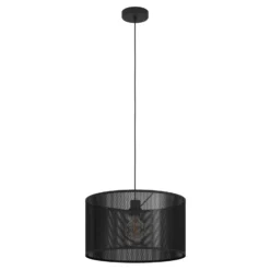 Hängeleuchte Manby, Ø 45 cm, schwarz, Stahl