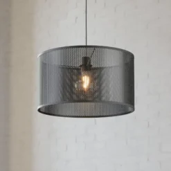 Hängeleuchte Manby, Ø 45 cm, schwarz, Stahl