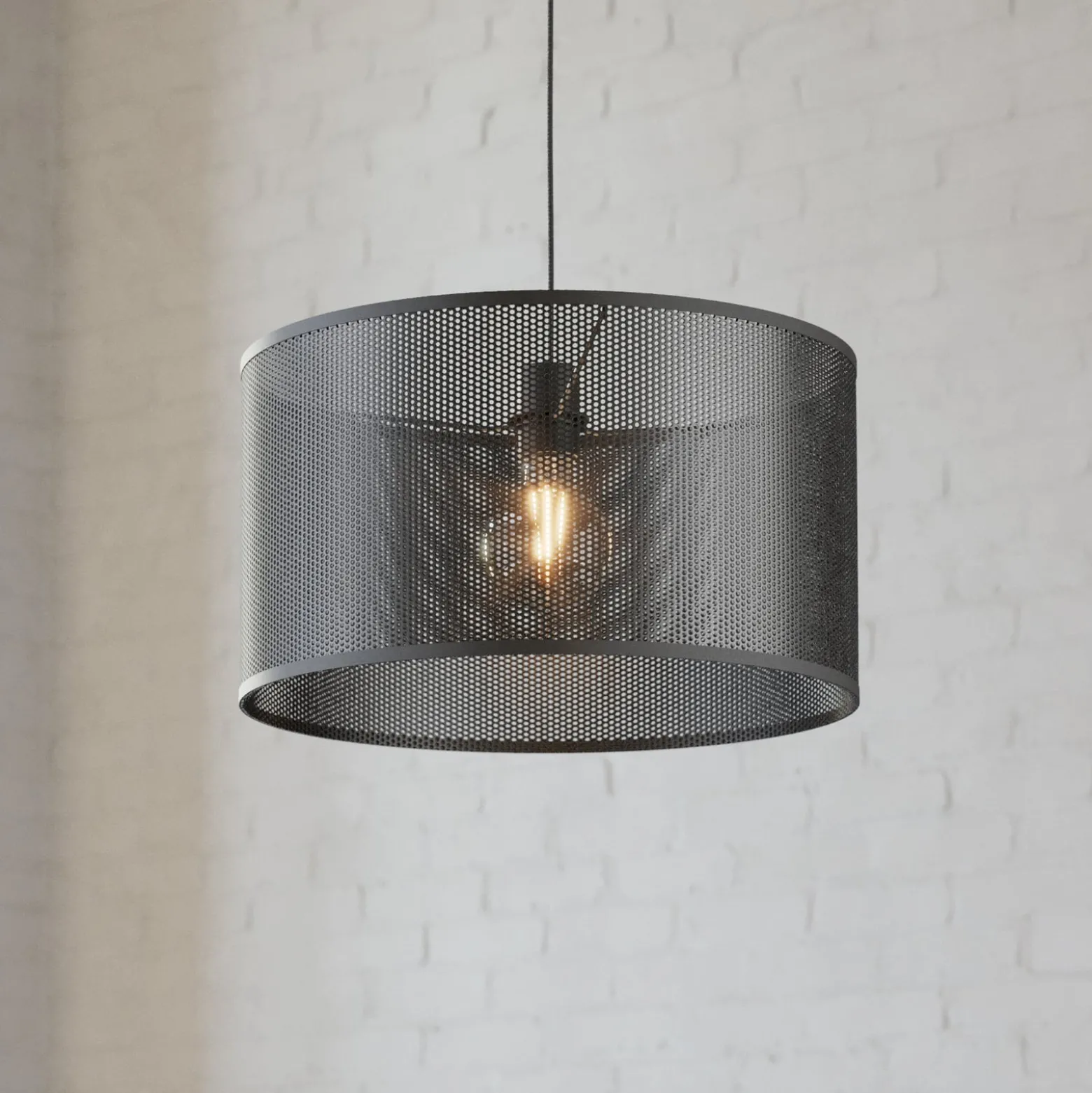 Hängeleuchte Manby, Ø 45 cm, schwarz, Stahl