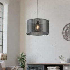 Hängeleuchte Manby, Ø 45 cm, schwarz, Stahl
