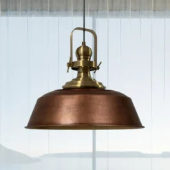 Hängeleuchte Marei, kupfer brüniert, Ø 40 cm, Metall, E27
