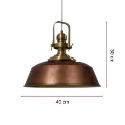 Hängeleuchte Marei, kupfer brüniert, Ø 40 cm, Metall, E27