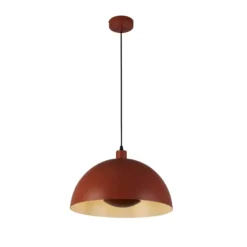Hängeleuchte Mars, dunkel-orange, Ø 25 cm, Stahl