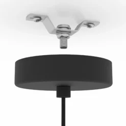 Hängeleuchte Matlock, Ø 38 cm, grau/schwarz, Stahl