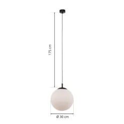 Hängeleuchte Maxi, Ø 30 cm, 1-flammig, Glasschirm
