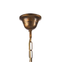 Hängeleuchte Mira, creme/bronze, Glas, Ø 40 cm, E27
