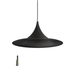 Hängeleuchte Morgana, schwarz/nickel, Metall, Ø 48 cm, E27