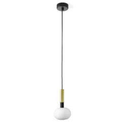 Hängeleuchte Mose, gold, Schirmhöhe 25 cm, 1-flammig, Glas