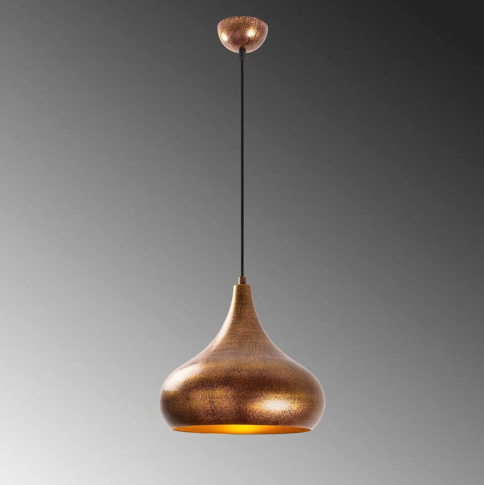 Hängeleuchte Muba 11550, messing brüniert, Metall, Ø 26 cm