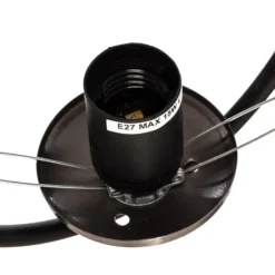 Hängeleuchte Mudoni MR-937 1-flg. schwarz/Opalglas