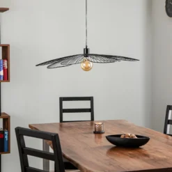 Hängeleuchte Nera Fiore in Blütenform aus Metall