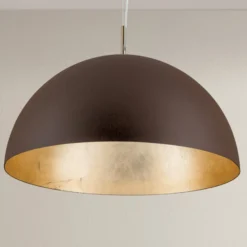 Hängeleuchte Nerry, braun-gold