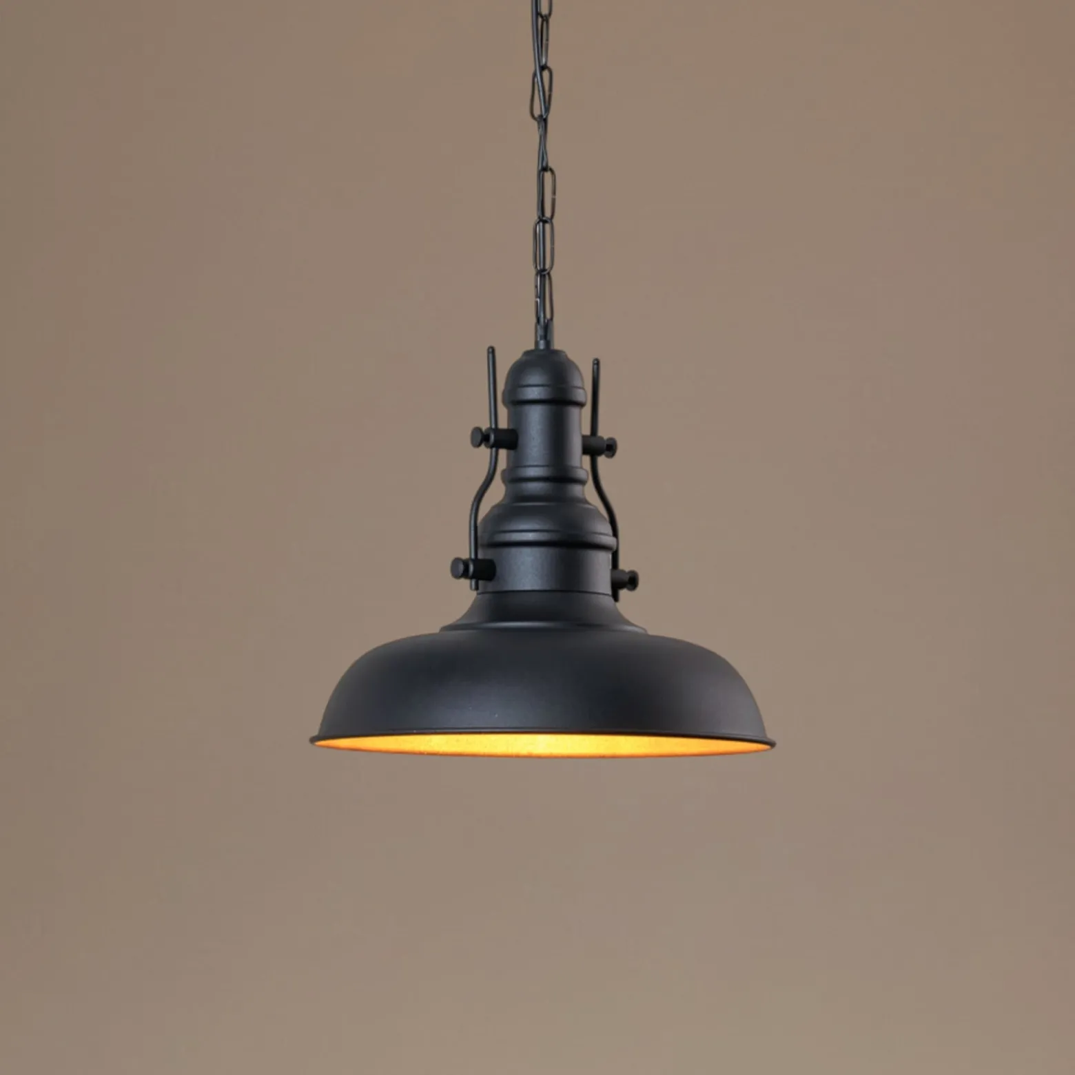 Hängeleuchte Nota, schwarz, Ø 31 cm, Metall, E27