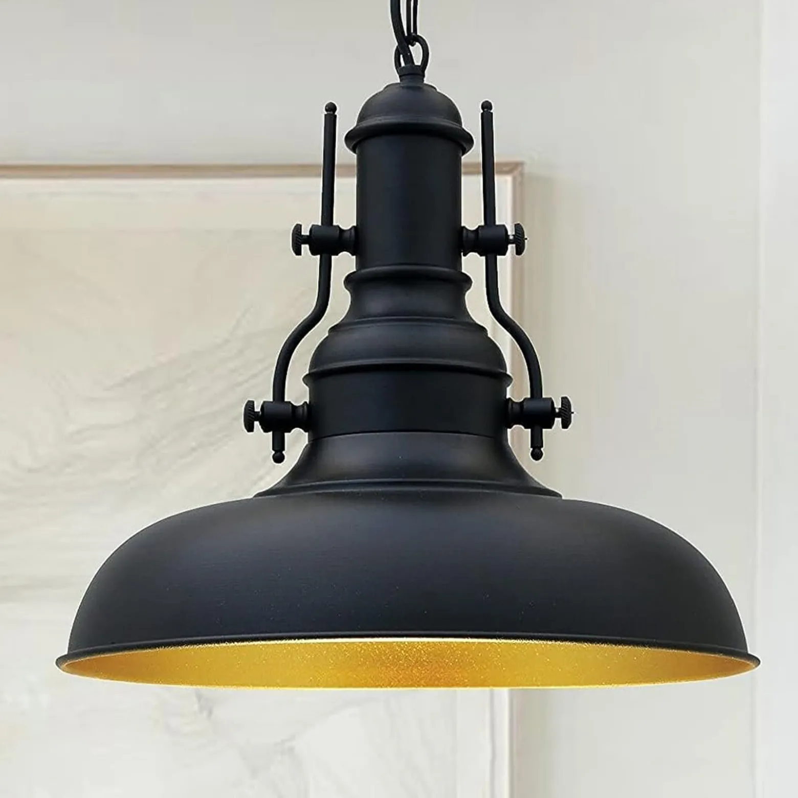 Hängeleuchte Nota, schwarz, Ø 31 cm, Metall, E27
