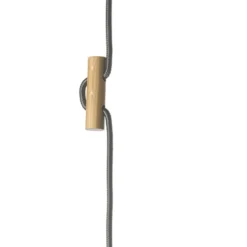Hängeleuchte OHANA, Opalglas, Eichenholz, Ø 40 cm, E27