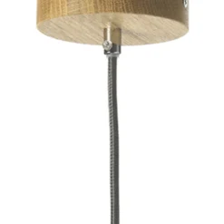 Hängeleuchte OHANA, Opalglas, Eichenholz, Ø 40 cm, E27