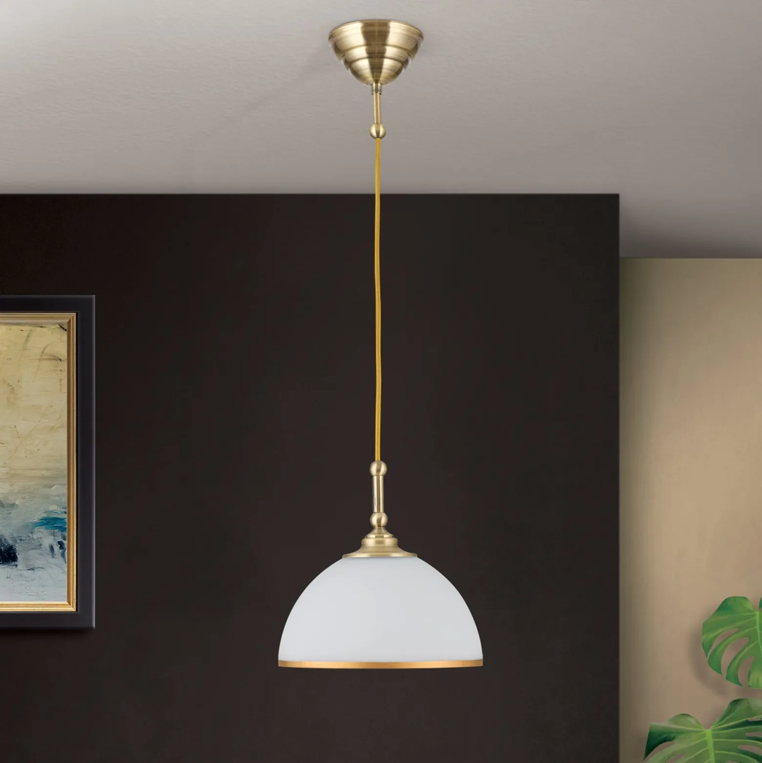 Hängeleuchte Old Lamp mit Textilkabel, einflammig