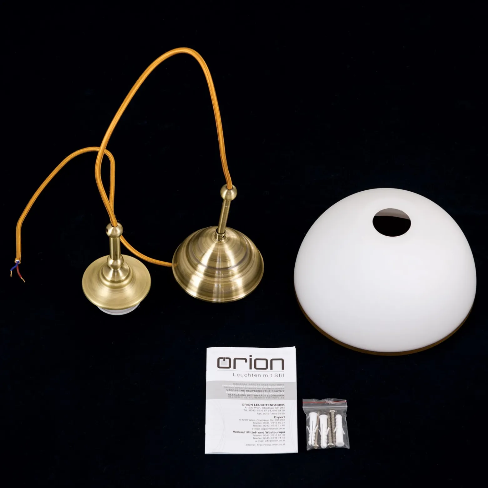 Hängeleuchte Old Lamp mit Textilkabel, einflammig