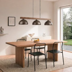 Hängeleuchte Oslo, braun, 3-flammig, 118 cm lang, E27