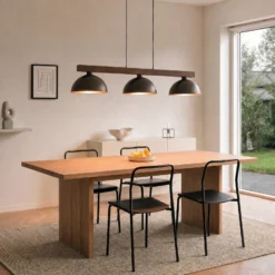 Hängeleuchte Oslo, braun, 3-flammig, 118 cm lang, E27