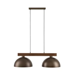 Hängeleuchte Oslo, braun, 2-flammig, 83 cm lang, E27