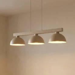 Hängeleuchte Oslo, sandfarben, 3-flammig, 118 cm lang, E27