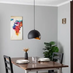 Hängeleuchte Pacman 2633 Ø30cm schwarz/gold