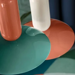 Hängeleuchte Pau, orange/creme
