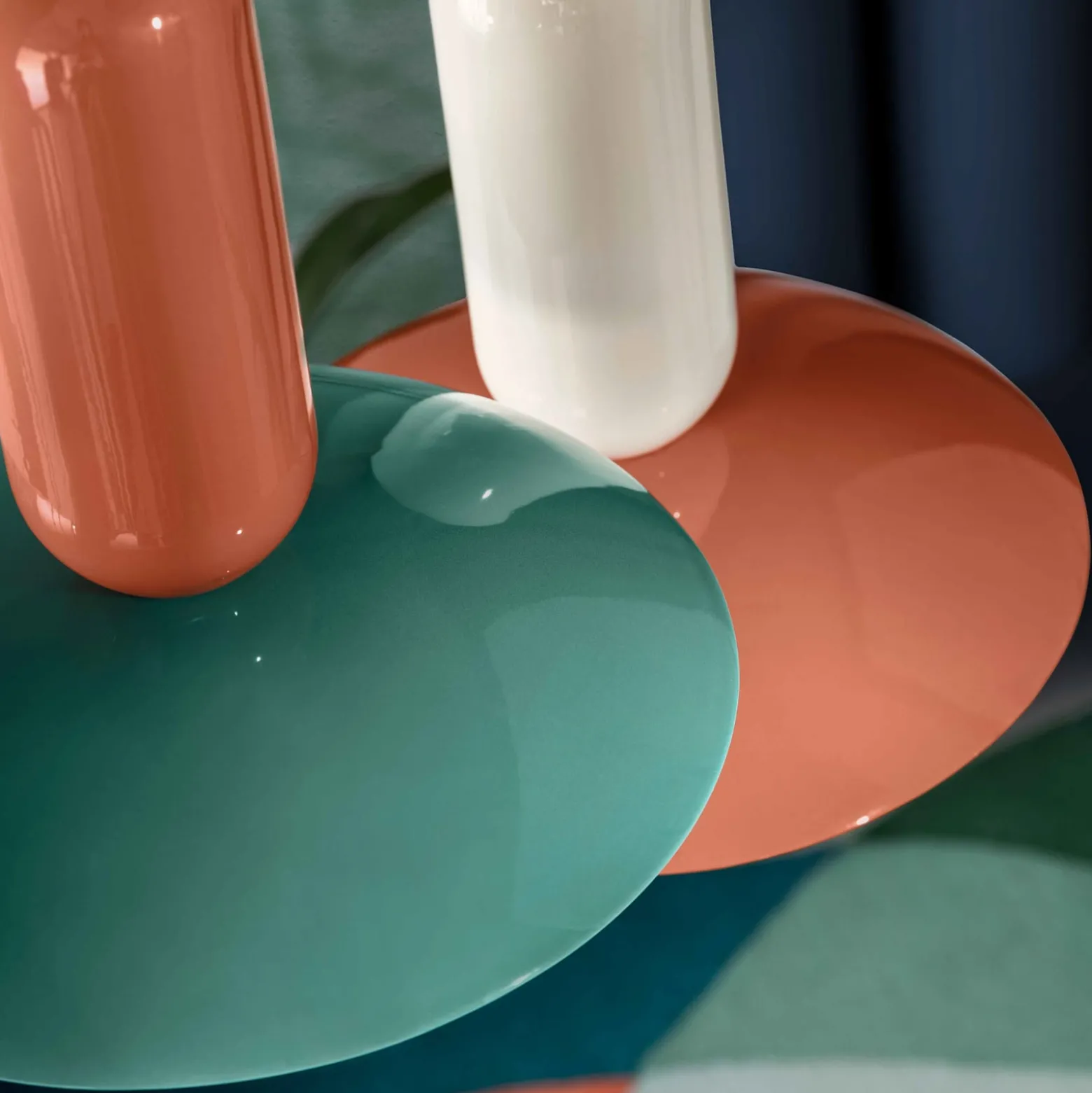 Hängeleuchte Pau, orange/creme