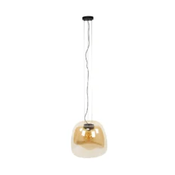 Hängeleuchte Philippa, amber, Ø 48 cm, Glas, 1 x E27