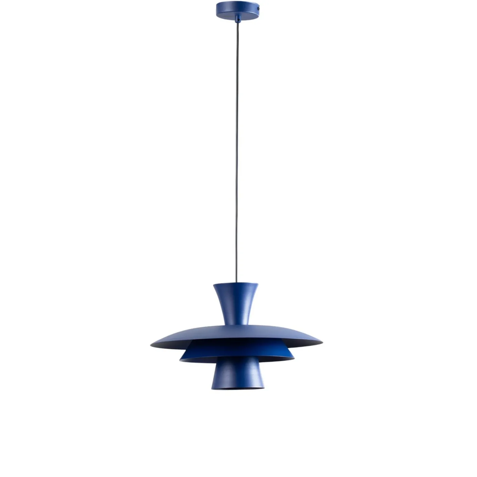 Hängeleuchte Plato, dunkelblau, Metall, Ø 38 cm, E27