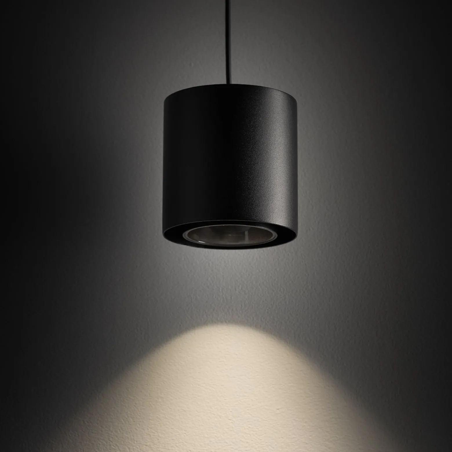 Hängeleuchte Point Duo, schwarz, Stahl, Ø 13 cm, GU10