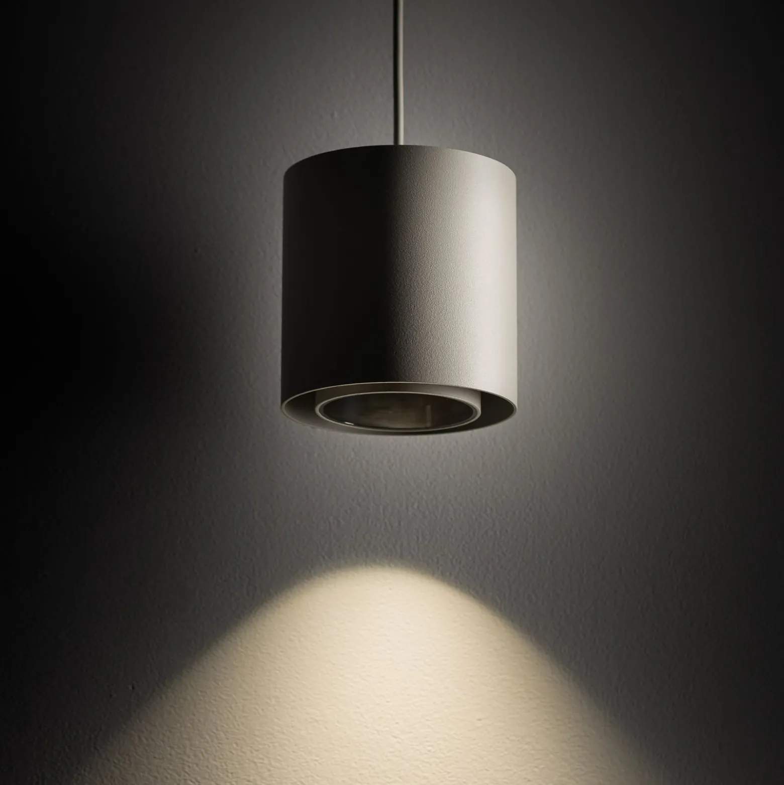 Hängeleuchte Point Duo, seidengrau, Stahl, Ø 13 cm, GU10