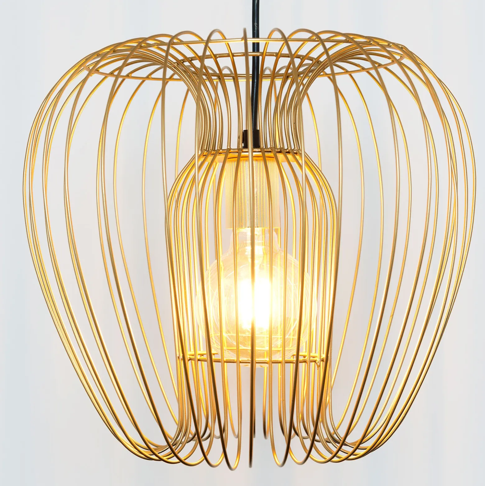 Hängeleuchte Protetto, gold, Ø 34 cm