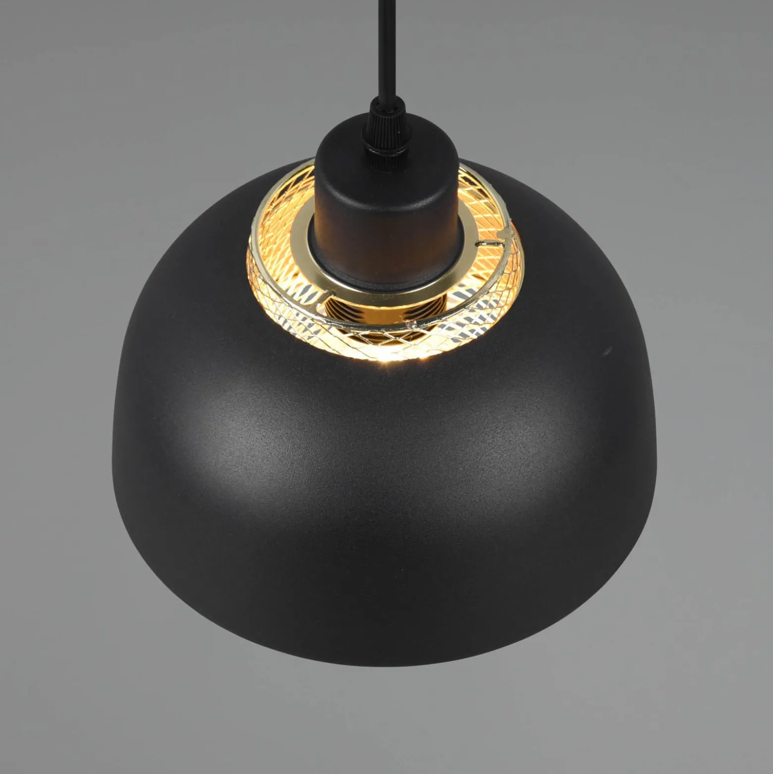 Hängeleuchte Punch schwarz/gold einflammig Ø 18 cm