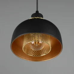 Hängeleuchte Punch schwarz/gold einflammig Ø 18 cm
