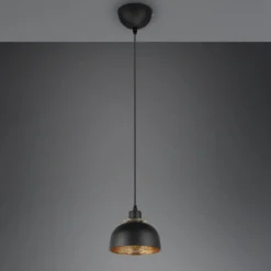 Hängeleuchte Punch schwarz/gold einflammig Ø 18 cm