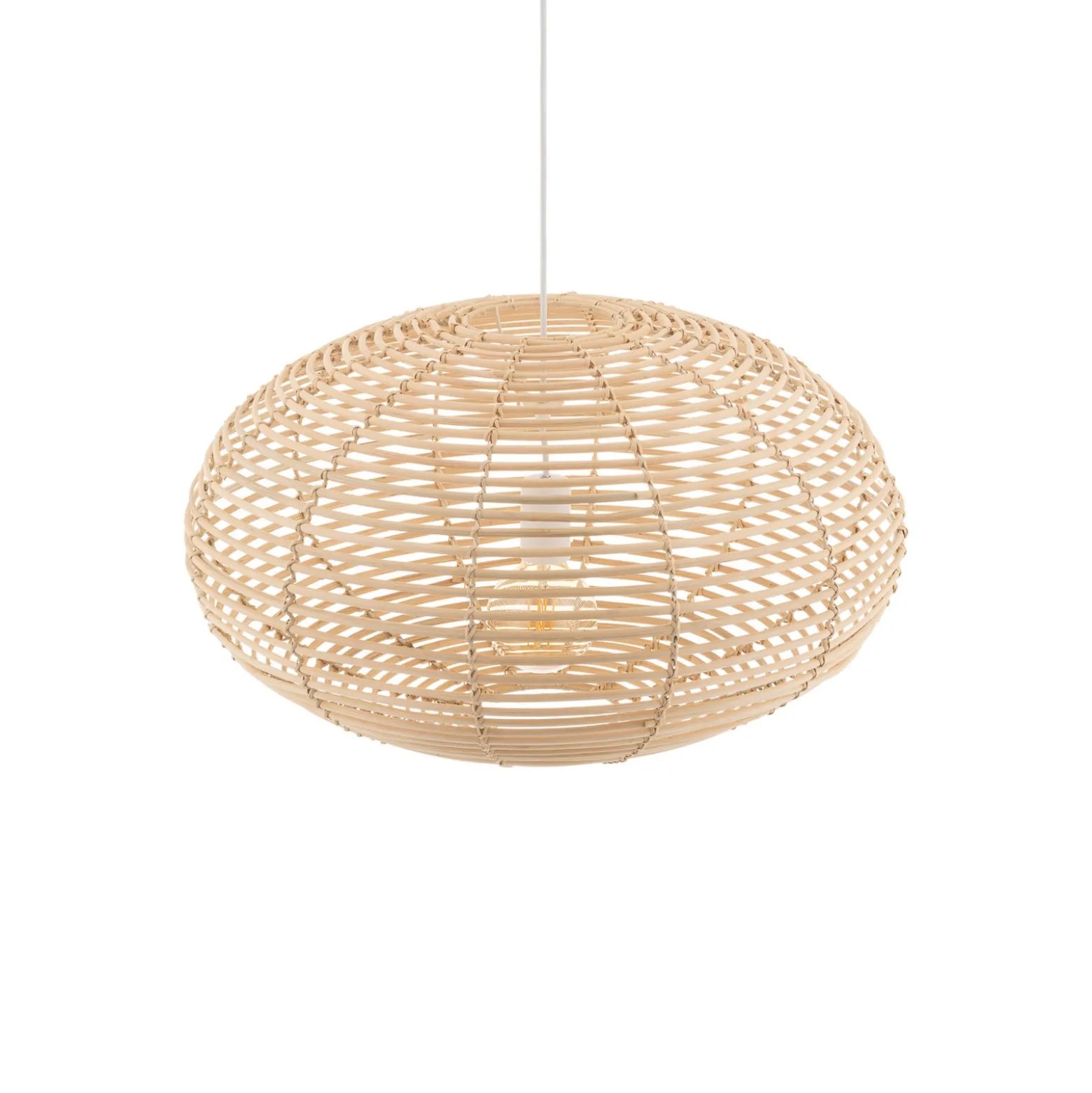 Hängeleuchte RATTAN, Ø 60 cm, naturbraun, Rattan, E27