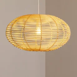 Hängeleuchte RATTAN, Ø 60 cm, naturbraun, Rattan, E27
