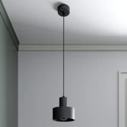 Hängeleuchte Rif aus Metall, schwarz, Ø 15 cm