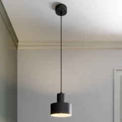 Hängeleuchte Rif aus Metall, schwarz, Ø 15 cm