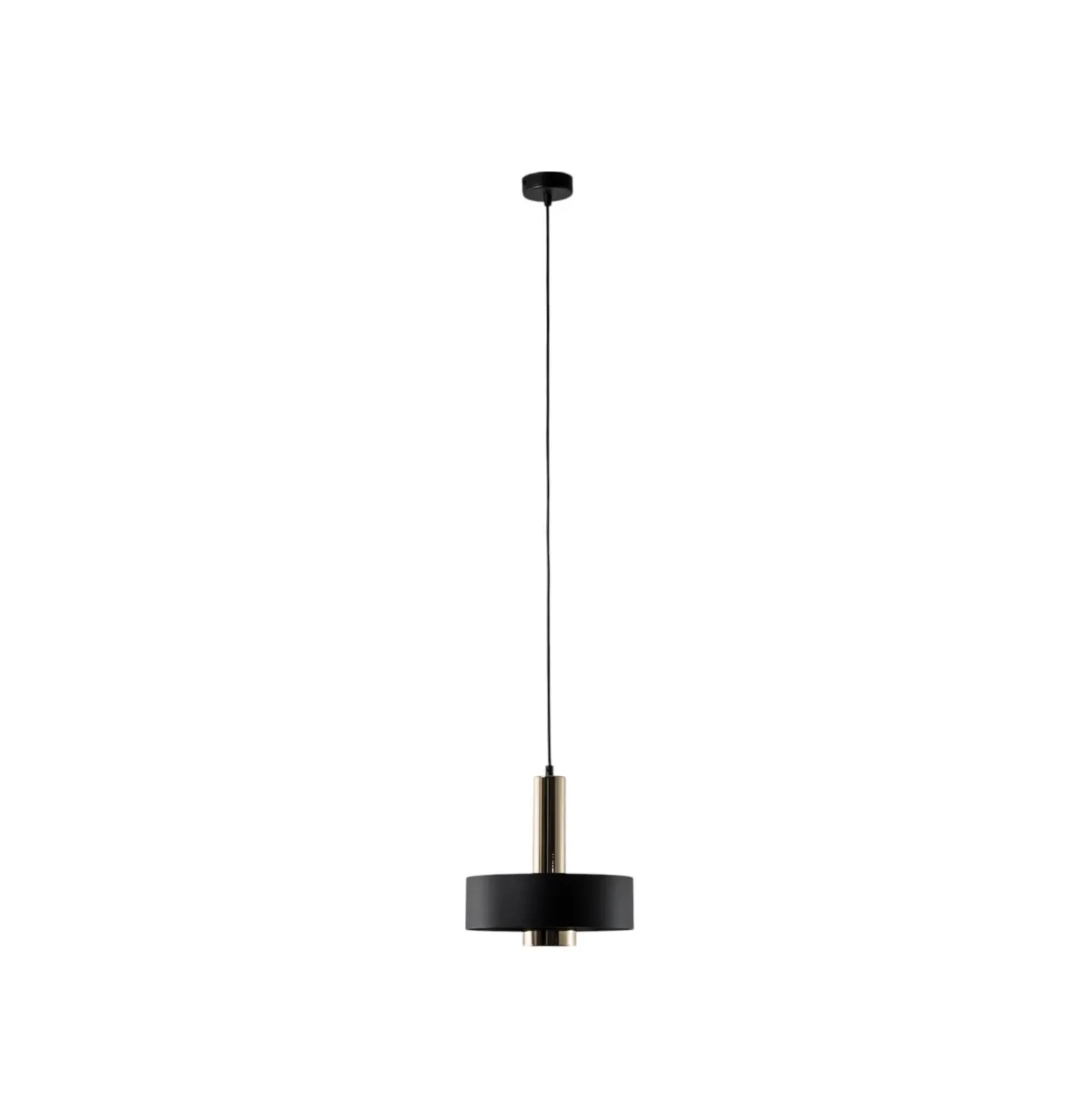 Hängeleuchte Rif Lux, schwarz/gold, Ø 25 cm, Stahl