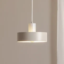 Hängeleuchte Rif M, taupe, 1-flammig, Ø 25 cm, Stahl