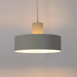Hängeleuchte Rif M, taupe, 1-flammig, Ø 25 cm, Stahl