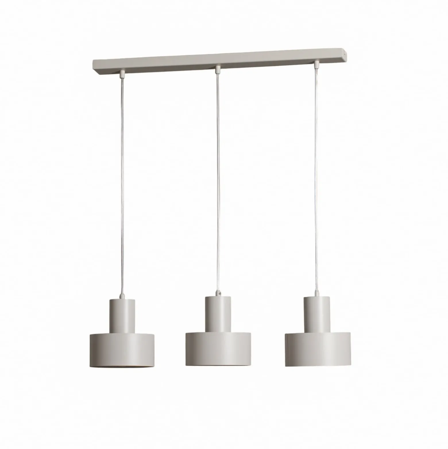 Hängeleuchte Rif 3, taupe, 3-flammig, linear, Stahl