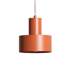 Hängeleuchte Rif 3, ziegelrot, rund, 3-flammig, Ø 33 cm
