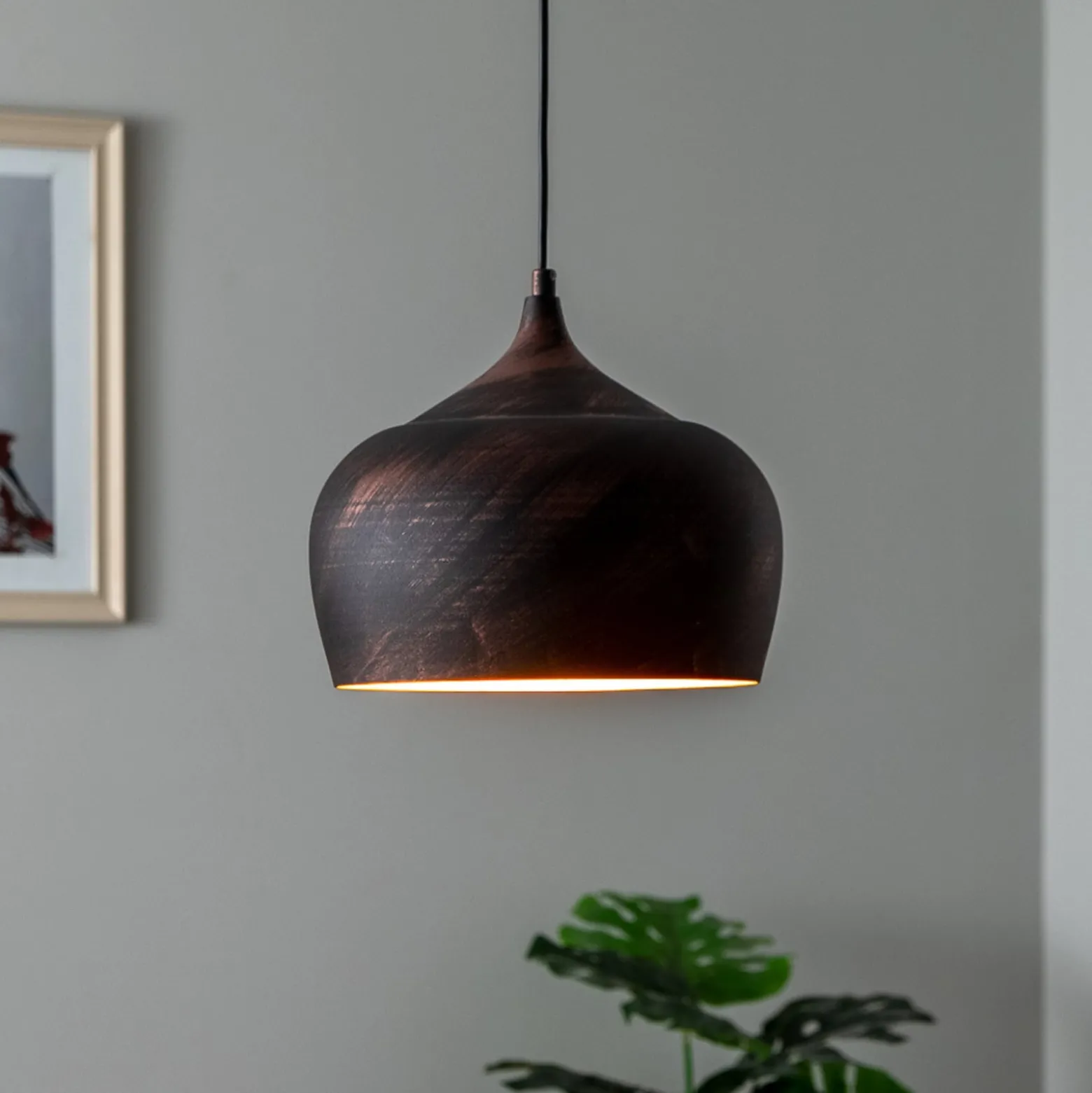 Hängeleuchte Saglam 3761 1-flg. Ø28cm kupfer/gold