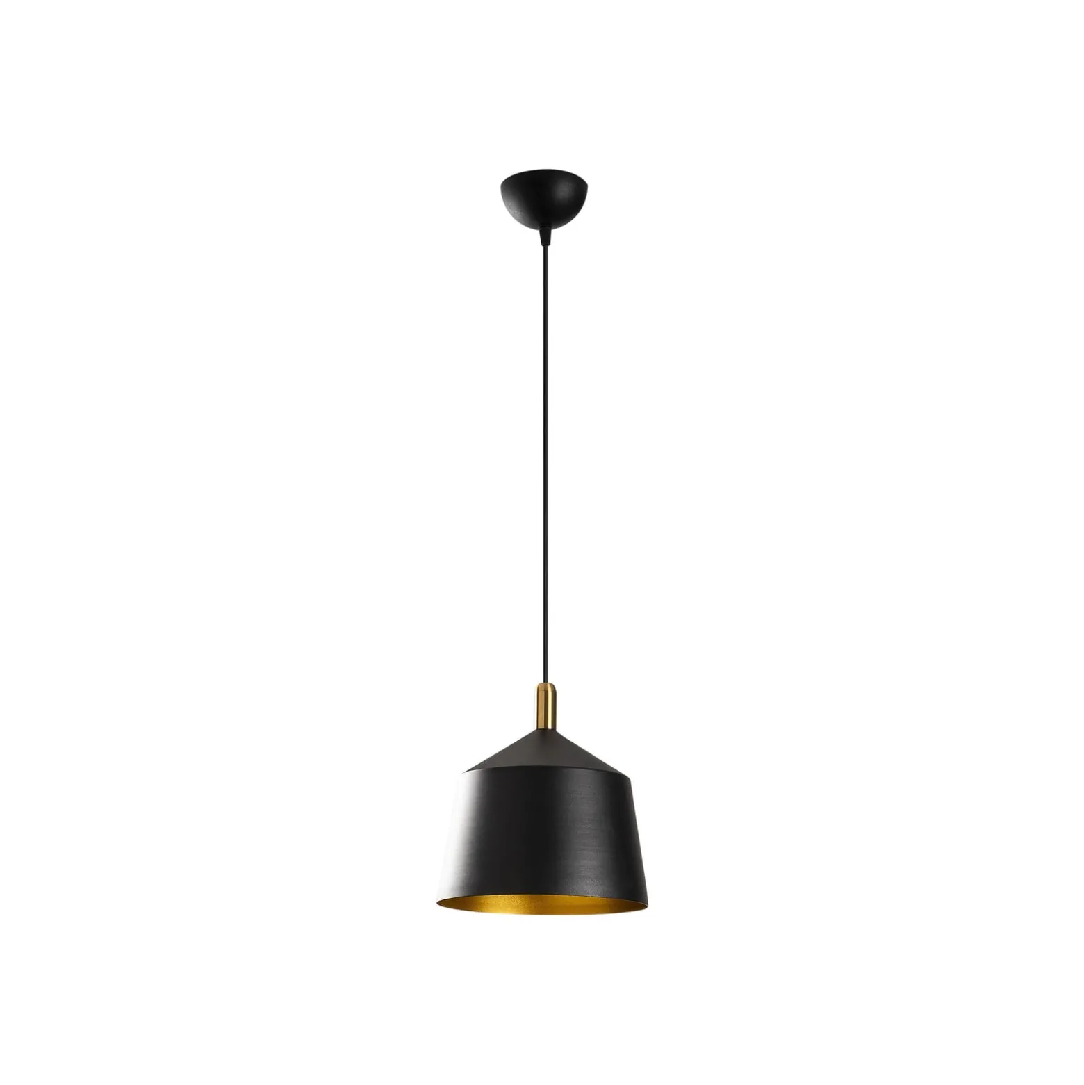 Hängeleuchte Saglam 3720 1-flg. Ø25cm schwarz/gold