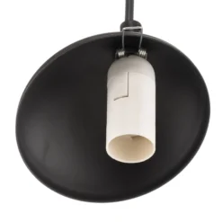 Hängeleuchte Sfera, 1-flammig, Glas, Metall, schwarz