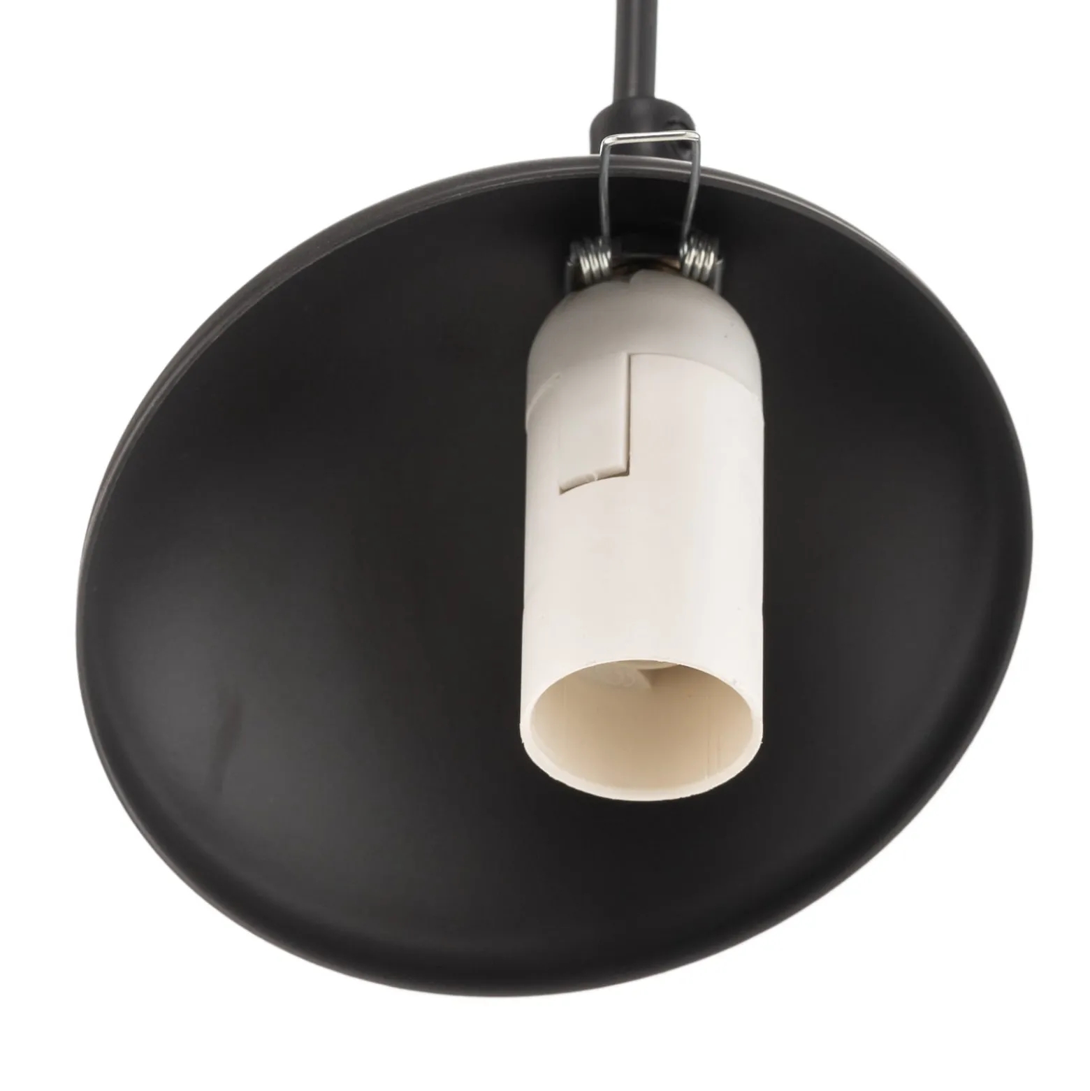 Hängeleuchte Sfera, 1-flammig, Glas, Metall, schwarz